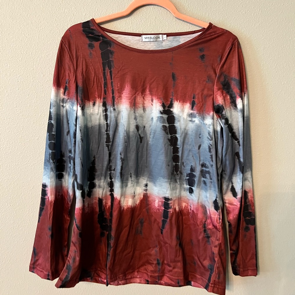 Tie dye long sleeve top